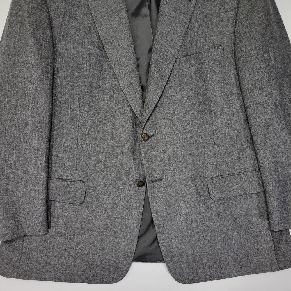 Statements Men's Sport‎ Coat Blazer Two Button Gray Poly Wool Blend Size 48R - Picture 7 of 13